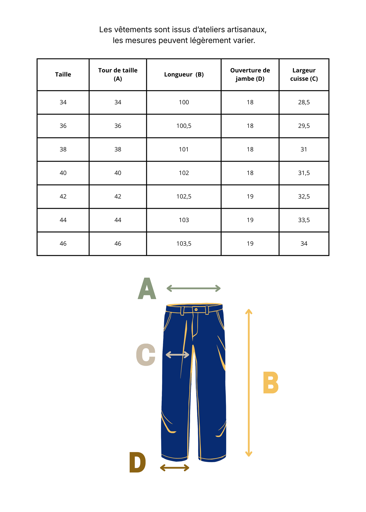 Fatigue pant Vicaria brut
