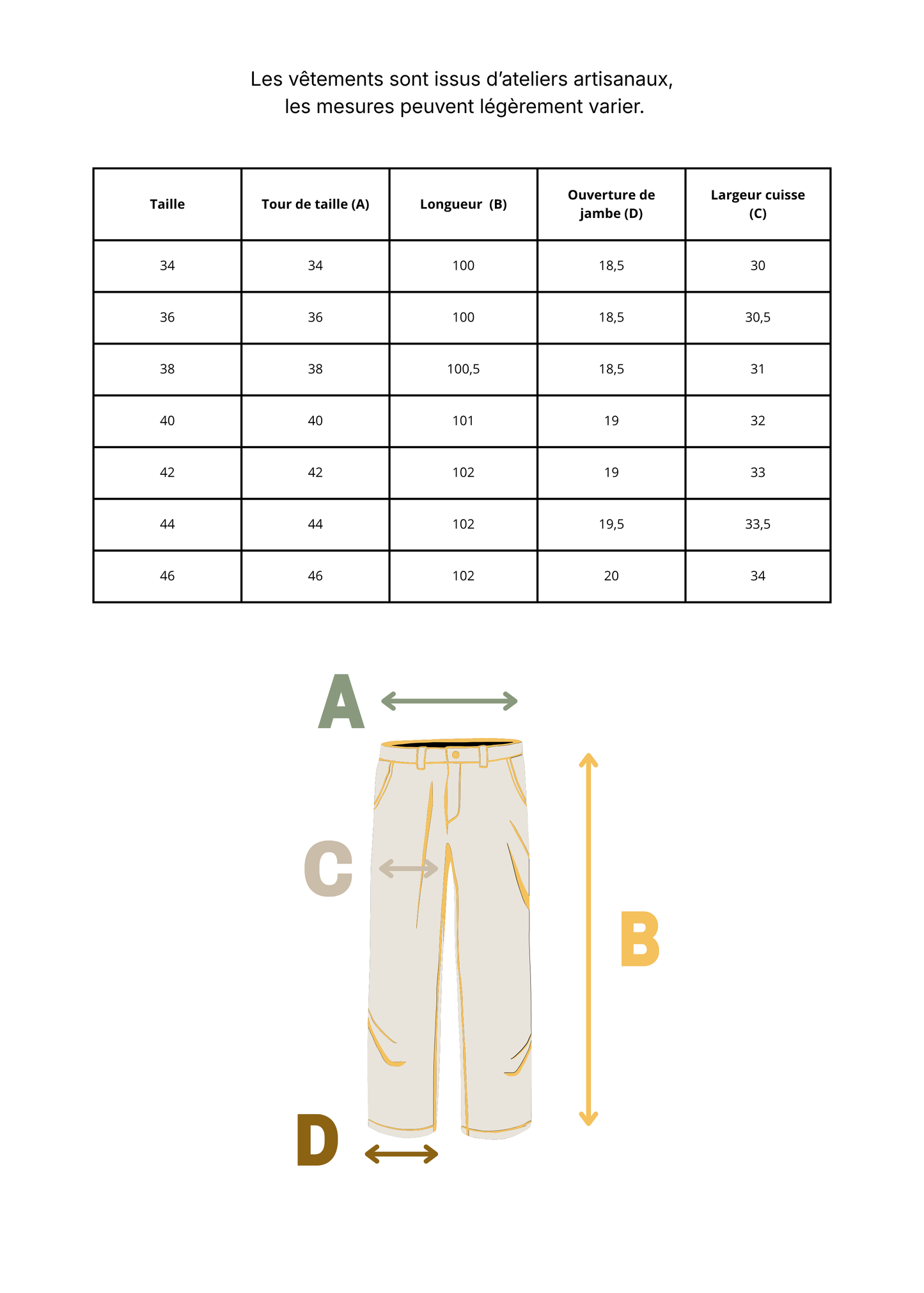 Fatigue pant Vicaria cream