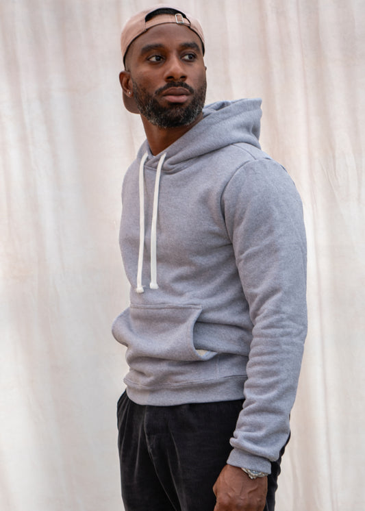 Hoodie Fondamental gris chiné