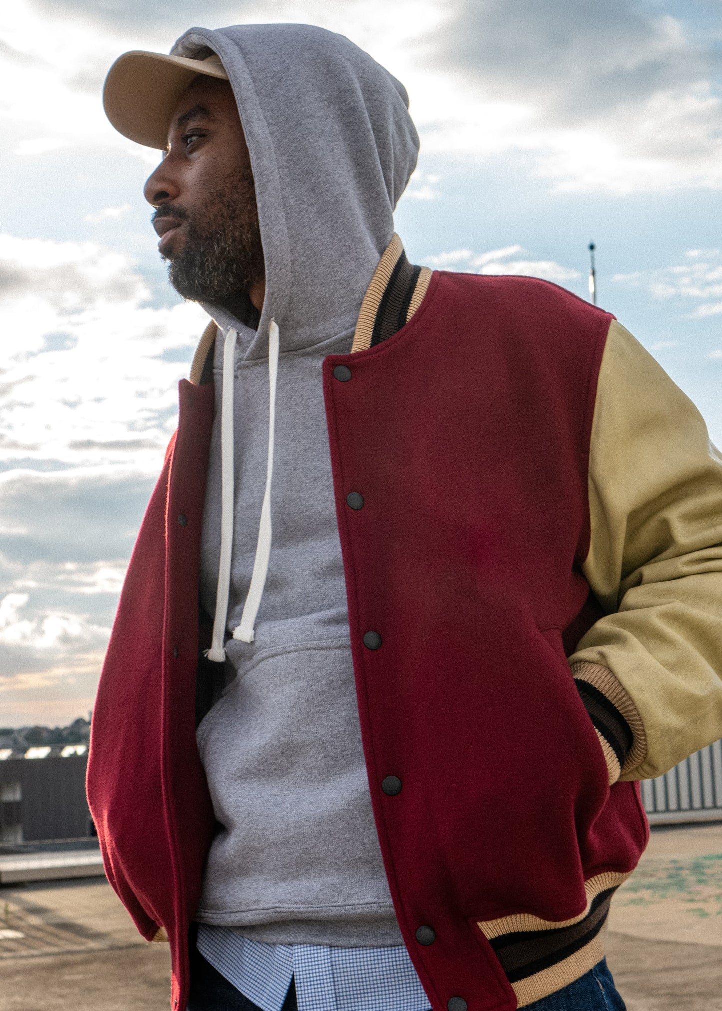 Hoodie Fondamental gris chiné